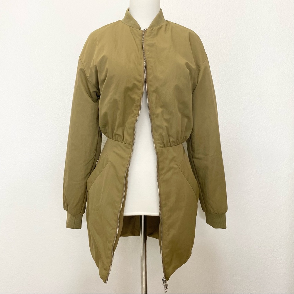 ZARA Padded Short Mini Bomber Dress - Picture 2 of 6